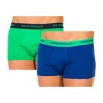 Pack of 2 Boxers // Green + Royal Blue (XS)