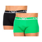 Pack of 2 Boxers // Black + Green (XL)