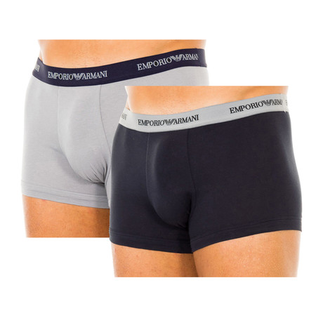 Pack of 2 Boxers // Gray + Navy Blue (XS)