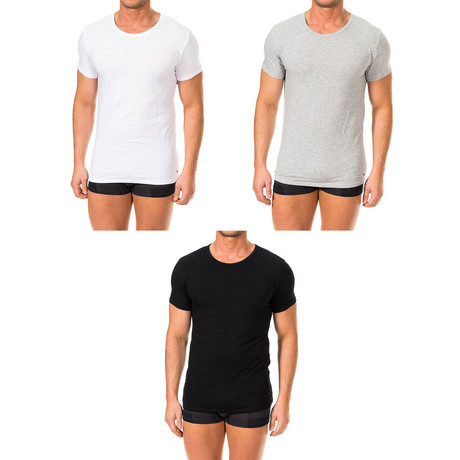 Tommy Hilfiger // Pack of 3 Shirts // Black + White + Gray (S)