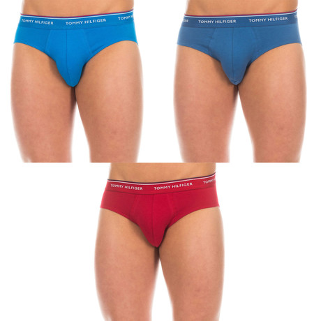 Tommy Hilfiger // Pack of 3 Underwear // Blue + Red + Light Blue (S)