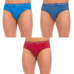 Tommy Hilfiger // Pack of 3 Underwear // Blue + Red + Light Blue (L)