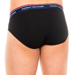 Tommy Hilfiger // Pack of 3 Underwear // Black + Blue + Red (L)