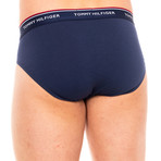 Tommy Hilfiger // Pack of 3 Underwear // Black + Blue + Red (L)