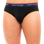 Tommy Hilfiger // Pack of 3 Underwear // Black + Blue + Red (L)