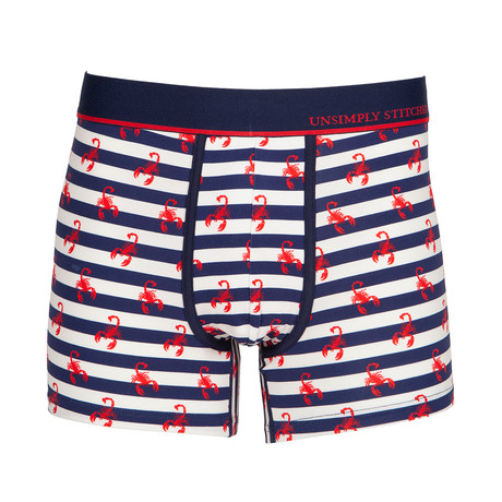 Striped Scorpions // Navy + White + Red (S)