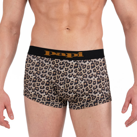 Leopard Print Trunks // Yellow (S)