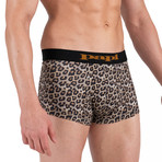 Leopard Print Trunks // Yellow (S)