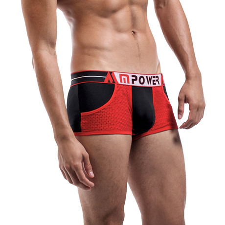 Pocket Short // Black + Red (M)