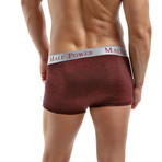 High Frequency Panel Short // Wine Red + Black (XL)