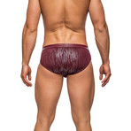 Dazzle Insert Brief // Burgandy (L)