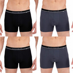 4 Pack Boxer Brief // Ebony + Black (S)