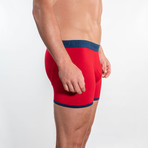 Bamboo Boxers // Red + Blue Band (Small: 28-31" Waist)