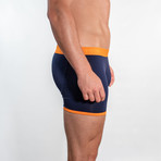 Bamboo Boxers // Navy + Orange Band (Small: 28-31" Waist)