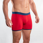 Bamboo Boxers // Red + Blue Band (Small: 28-31" Waist)