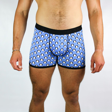 Bamboo Boxers // Penguins + Black Band (Small: 28-31" Waist)