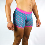 Bamboo Boxers // Flamingos + Pink Band (Small: 28-31" Waist)