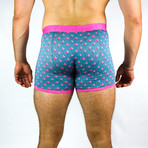 Bamboo Boxers // Flamingos + Pink Band (Small: 28-31" Waist)