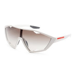 Men's PS10US-TWK5O030 Linea Rossa Sunglasses // White Rubber + Brown Gradient