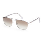 Men's PR61US-Y7B5O259 Sunglasses // Silver + Brown