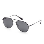 Unisex Fashion PR55US-1AB5S057 Sunglasses // Black + Gray