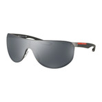 Men's PS61US-5L05L0 Linea Rossa Sunglasses // Gunmetal Rubber + Black + Gray Mirror
