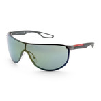 Men's PS61US-3C03C040 Linea Rossa Sunglasses // Gunmetal Rubber + Light Green Mirror