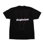 VLONE x NEIGHBORHOOD Skull T-Shirt // Black + Red (L)