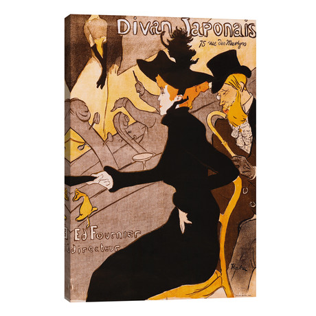 Le Divan Japonais // Henri de Toulouse-Lautrec (26"W x 40"H x 1.5"D)