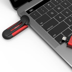iKlips C Apple Lightning/USB-C Flash Drive // 128GB (Red)