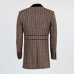Aiden Wool Coat // Black + Beige (Euro: 50)