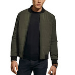 Banks Quilted Bomber // Olive Green (M)