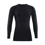 Crewneck Long Sleeve Unisex Thermal T-Shirt // Black (2XL)