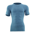 Crewneck Short Sleeve Unisex Thermal T-Shirt // Gray Melange (L)