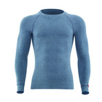 Crewneck Long Sleeve Unisex Thermal T-Shirt // Gray Melange (XL)