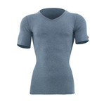 Short Sleeve Unisex Thermal T-Shirt // Gray Melange (2XL)