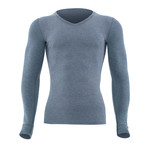 Long Sleeve Unisex Thermal T-Shirt // Gray Melange (M)