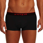 3 Pack Brazilian Trunks // Black + Charcoal + Red (L)