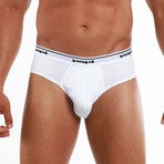 3 Pack Cotton Brief // White (XL)