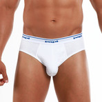 3 Pack Cotton Brief // White (L)