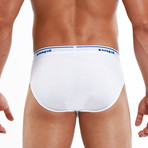 3 Pack Cotton Brief // White (S)