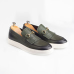 Horsebit Leather Tassle Slip-On Sneakers // Green (Euro: 45)