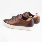Leather Lace-Up Sneakers // Brown (Euro: 41)