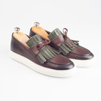 Leather Tassle Slip-On Sneakers // Brown (Euro: 39)