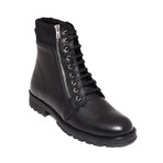 Zip-Up Combat Boots // Black (Euro: 38)