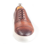 Brogue Leather Sneakers // Brown (Euro: 45)