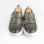Horsebit Leather Tassle Slip-On Sneakers // Green (Euro: 44)