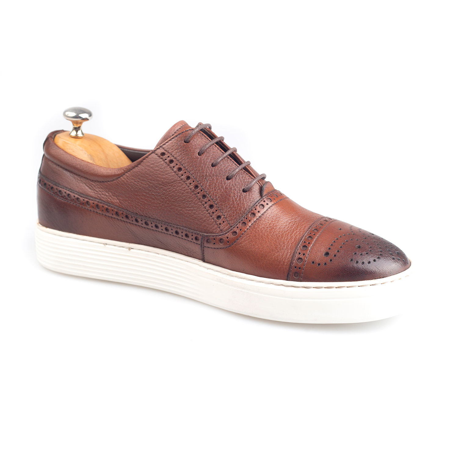 Brogue Leather Sneakers // Brown (Euro: 40) - Wessi - Touch of Modern