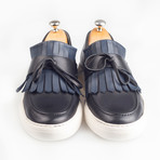 Leather Tassle Slip-On Sneakers // Black (Euro: 44)