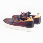 Leather Tassle Slip-On Sneakers // Burgundy (Euro: 46)